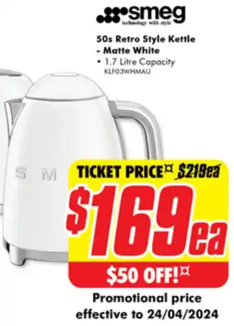The Good Guys 50s Retro Style Kettle offer