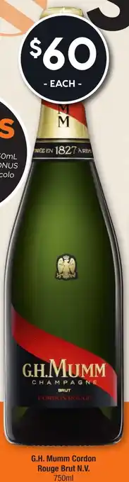 G.H. Mumm Cordon Rouge Brut N.V. 750ml