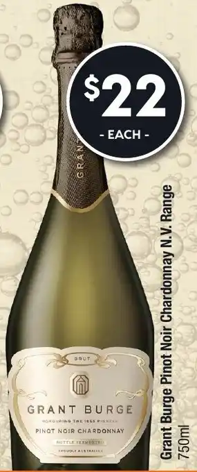 Super Cellars Grant Burge Pinot Noir Chardonnay N.V. Range 750ml offer