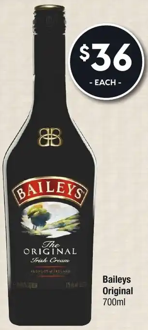 Super Cellars Baileys Original 700ml offer