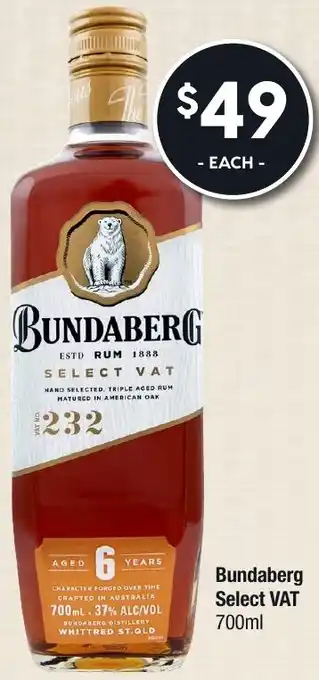 Bundaberg Select VAT 700ml