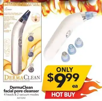 Cheap as Chips DermaClean Facial Pore Cleanser 4 Heads & 2 Vacuum Modes AA15242 offer
