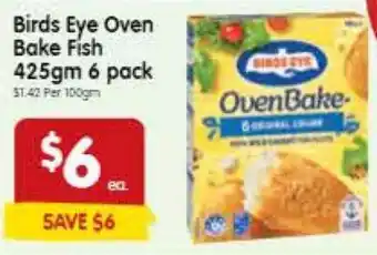 Spar Birds Eye Oven Bake Fish 425gm 6 pack offer