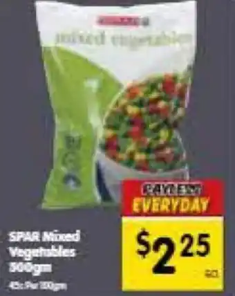 Spar SPAR Mixed Vegetables 500gm offer