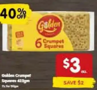 Golden Crumpet Squares 425gm
