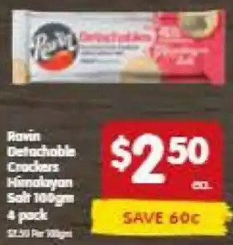 Spar Ravin Detachable Crackers Himalayan Salt 100gm 4 pack offer