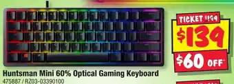 JB Hi-Fi Huntsman Mini 60% Optical Gaming Keyboard offer