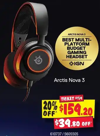 JB Hi-Fi Arctis Nova 3 offer