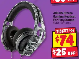 JB Hi-Fi 400 HS Stereo Gaming Headset For PlayStation offer