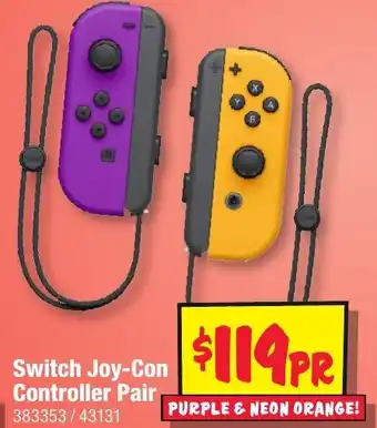 JB Hi-Fi Switch Joy-Con Controller Pair offer