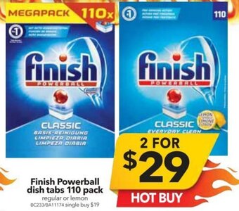 Cheap as Chips Finish Powerball Dish Tabs 110 pack offer