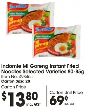 Campbells Wholesale Indomie Mi Goreng Instant Fried Noodles Selected Varieties 80-85g offer