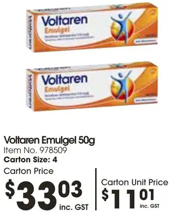 Campbells Wholesale Voltaren Emulgel 50g offer