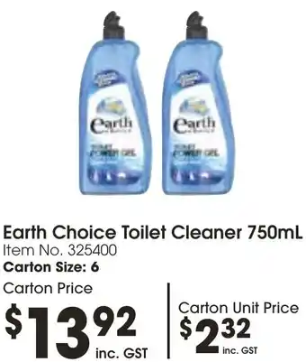 Campbells Wholesale Earth Choice Toilet Cleaner 750mL offer