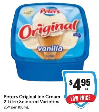 Ritchies Peters Original Ice Cream 2 Litre Selected Varieties offer