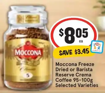 Ritchies Moccona Freeze Dried or Barista Reserve Crema Coffee 95-100g Selected Varieties offer