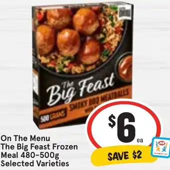 On The Menu The Big Feast Frozen Meal 480-500g