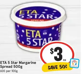 Ritchies ETA 5 Star Margarine Spread 500g offer