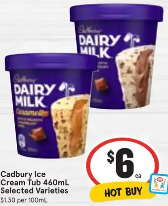 Ritchies Cadbury Ice Cream Tub 460mL offer