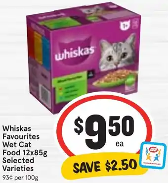 Ritchies Whiskas Favourites Wet Cat Food 12x85g offer