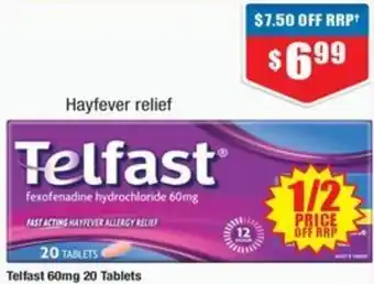 Chemist Warehouse Telfast 60mg 20 Tablets offer