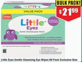 Little Eyes Gentle Cleansing Eye Wipes 60 Pack Exclusive Size