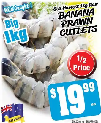 Farmer Jack's BANANA PRAWN CUTLETS offer