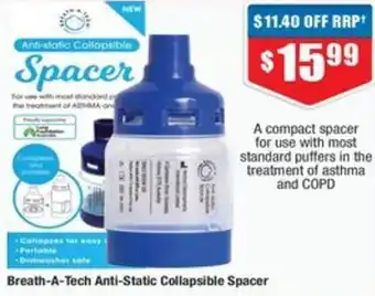 Chemist Warehouse Breath-A-Tech Anti-Static Collapsible Spacer offer