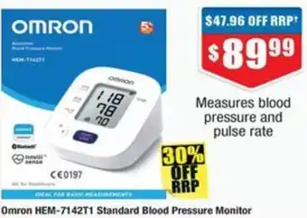 Chemist Warehouse Omron HEM-7142T1 Standard Blood Pressure Monitor offer