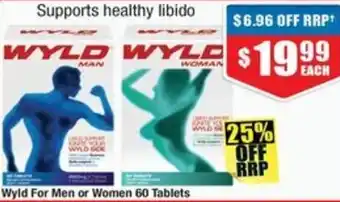 Chemist Warehouse Wyld For Men or Women 60 Tablets offer