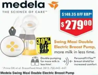 Chemist Warehouse Medela Swing Maxi Double Electric Breast Pump offer