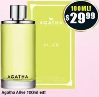 Chemist Warehouse Agatha Alive 100ml edt offer