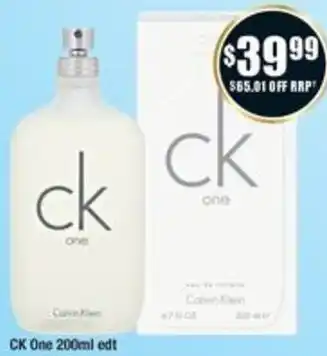 Chemist Warehouse CK One 200ml edt offer