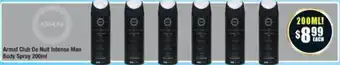 Chemist Warehouse Armaf Club De Nuit Intense Man Body Spray 200ml offer