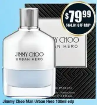 Chemist Warehouse Jimmy Choo Man Urban Hero 100ml edp offer