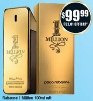 Chemist Warehouse Rabanne 1 Million 100ml edt offer