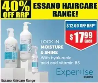 Chemist Warehouse Essano Haircare Range offer