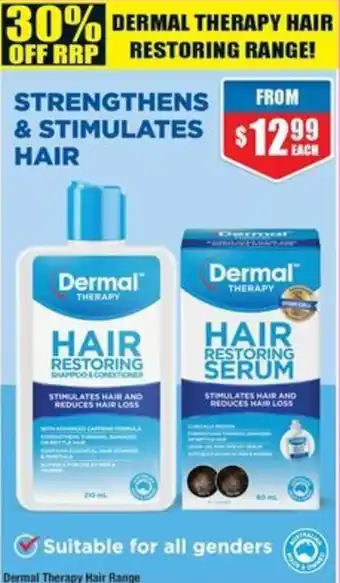 Chemist Warehouse Dermal Therapy Hair Range offer