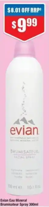 Evian Eau Mineral Brumisateur Spray 300ml
