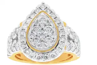 Shiels 9ct yellow gold 3 carat diamond ring with brilliant cut diamonds offer