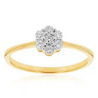 Shiels Luminesce lab grown diamond fancy solitaire ring in 9ct yellow gold offer