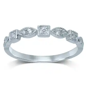 Shiels 9ct white gold diamond ring with 11 brilliant diamonds offer