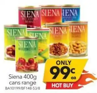 Siena 400g Cans Range