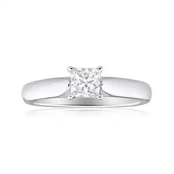 Shiels 18ct white gold solitaire ring with 0.5 carat 4 claw set diamond offer