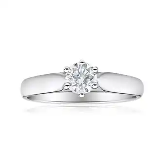 Shiels 9ct white gold solitaire ring with 0.5 carat diamond offer
