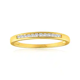 Shiels 9ct yellow gold diamond ring set with 12 brilliant diamonds offer