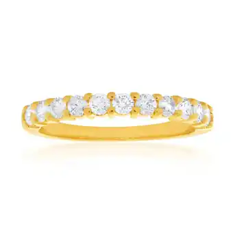Shiels 18ct yellow gold ring with 0.5 carats of diamonds set with 11 diamonds offer
