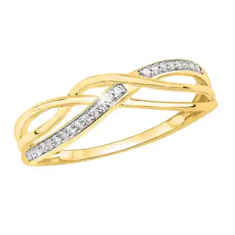 Shiels 9ct yellow gold diamond plait ring offer