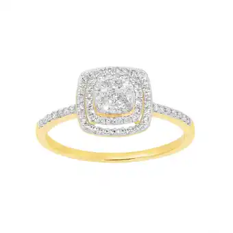 Shiels 9ct yellow gold 1/2 carat diamond ring set with 73 brilliant cut diamonds offer