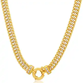 Shiels 9ct yellow gold silver filled cubic zirconia mesh chain offer